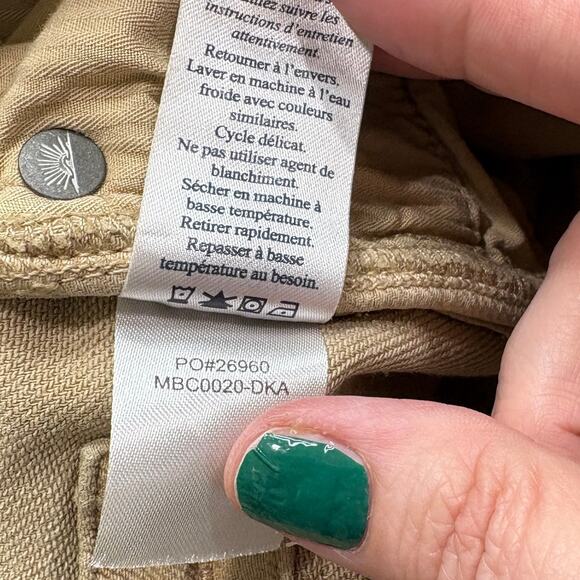 Faherty Mens Size 31 Jeans Stretch Terry 5 Pocket Pant Khaki Tan Slim Straight - Picture 16 of 16